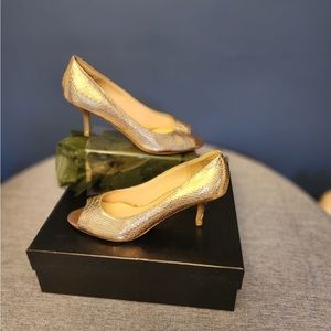 Peep-Toe Kitten Heels